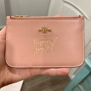 Coach x Selena Gomez leather card holder